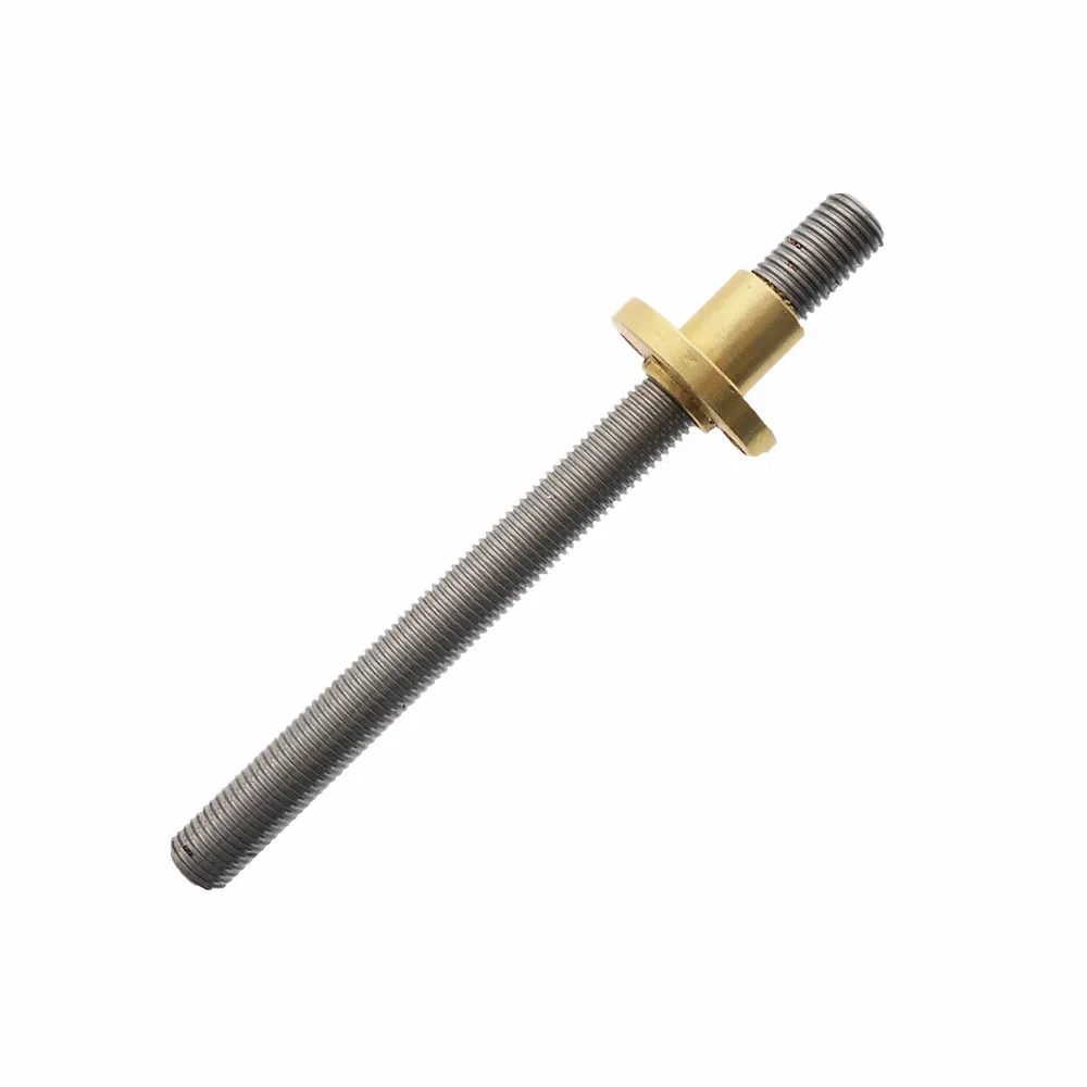 DuoWeiSi 3D Printer Parts T8 lead screw with nut 100mm length lead 1/2/4/8/12/14mm T-type screw for Stepper motor