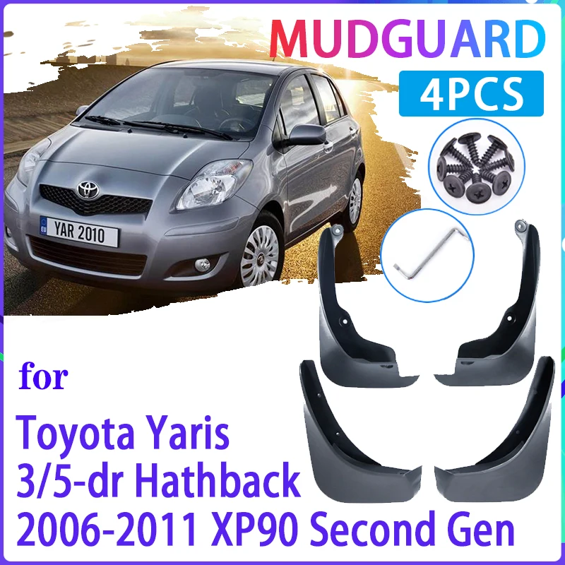 Car Mud Flaps for Toyota Yaris Vitz 2006~2011 XP90 2007 2008 2009 2010 Mudguard Splash Guards Fender Mudflaps Auto Accessories