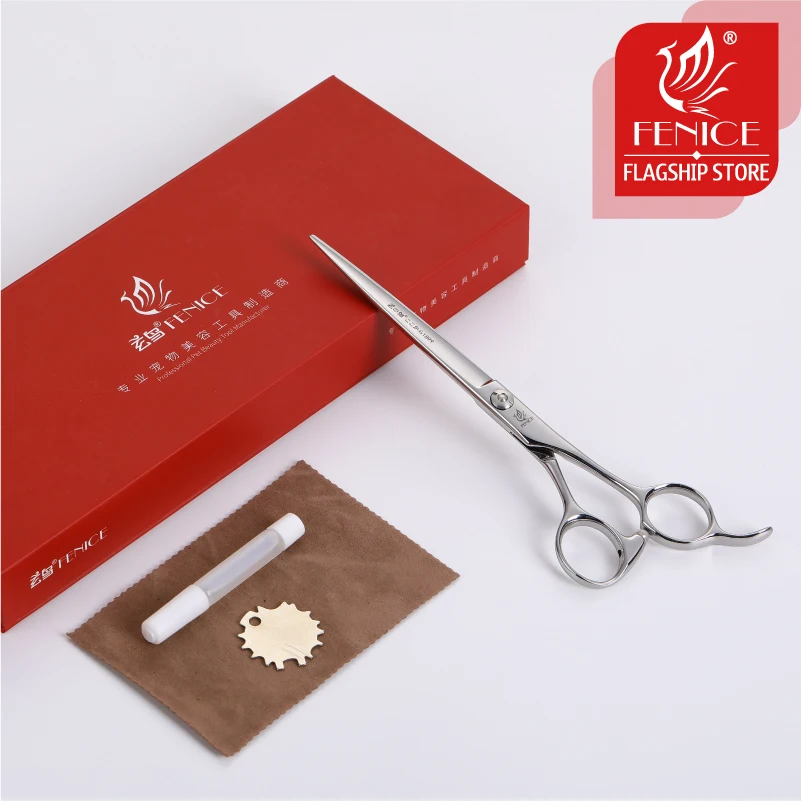 Fenice 7/7.5/7.75 inch JP ATS314 Steel professional grooming scissors for dog scissors pet scissors cutting grooming shears