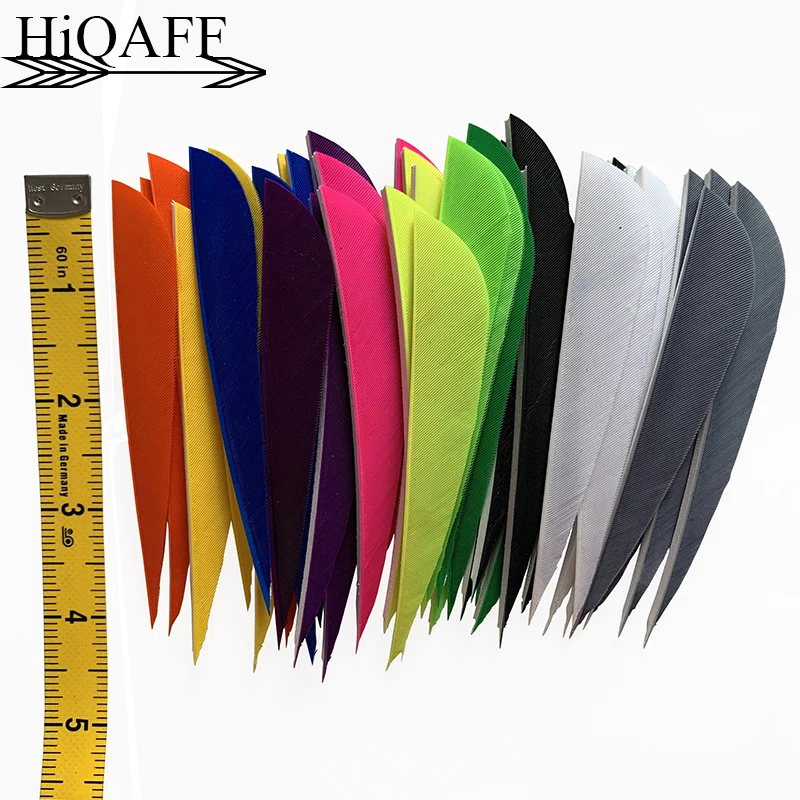 100Pcs Hi-Q 4นิ้ว ShapeTurkey Feather Arrow Fletching ยิงธนูลูกศรล่าสัตว์อุปกรณ์เสริม