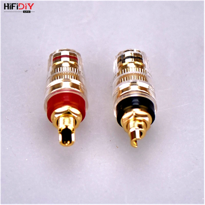 HIFIDIY LIVE DIY Lautsprecher-Anschlussklemme Binding Post HIFI Verstärker Reines Kupfer Vergoldete Bananenbuchse Anschlussdose M8 L8 – Detail 15