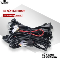 CO LIGHT 3M LED Light Bar Wire Wiring Harness Switch Relay Kit Waterproof for Connect 1 LED Work Driving Light Bar 4WD 12V 24V