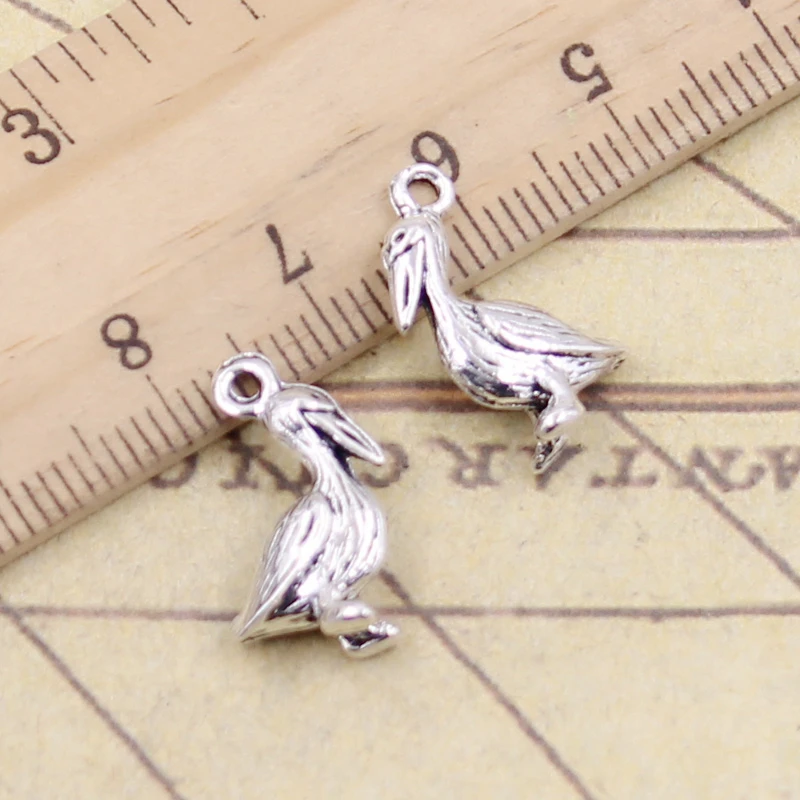 20 sztuk Charms mewa Pelican magazynie ptak 18x9mm tybetański srebrny kolor zawieszki antyczne tworzenia biżuterii DIY Handmade Craft wisiorek