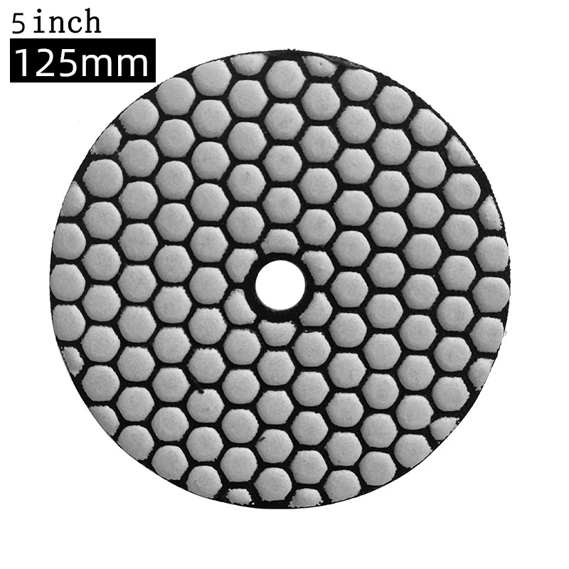 5 Inch 125mm Black Diamond Dry Polishing Pad Flexible Grinding Disc For Grinding And Cleaning Marble Granite Stone