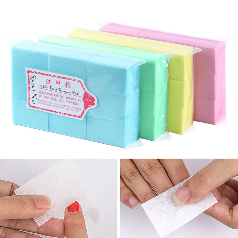 

1000Pcs Nail Cotton Polish Remover Paper UV Nails Gel Cleaner Manicure Lint-Free Wipes Napkins Nail Polish Remover Nail Wipes