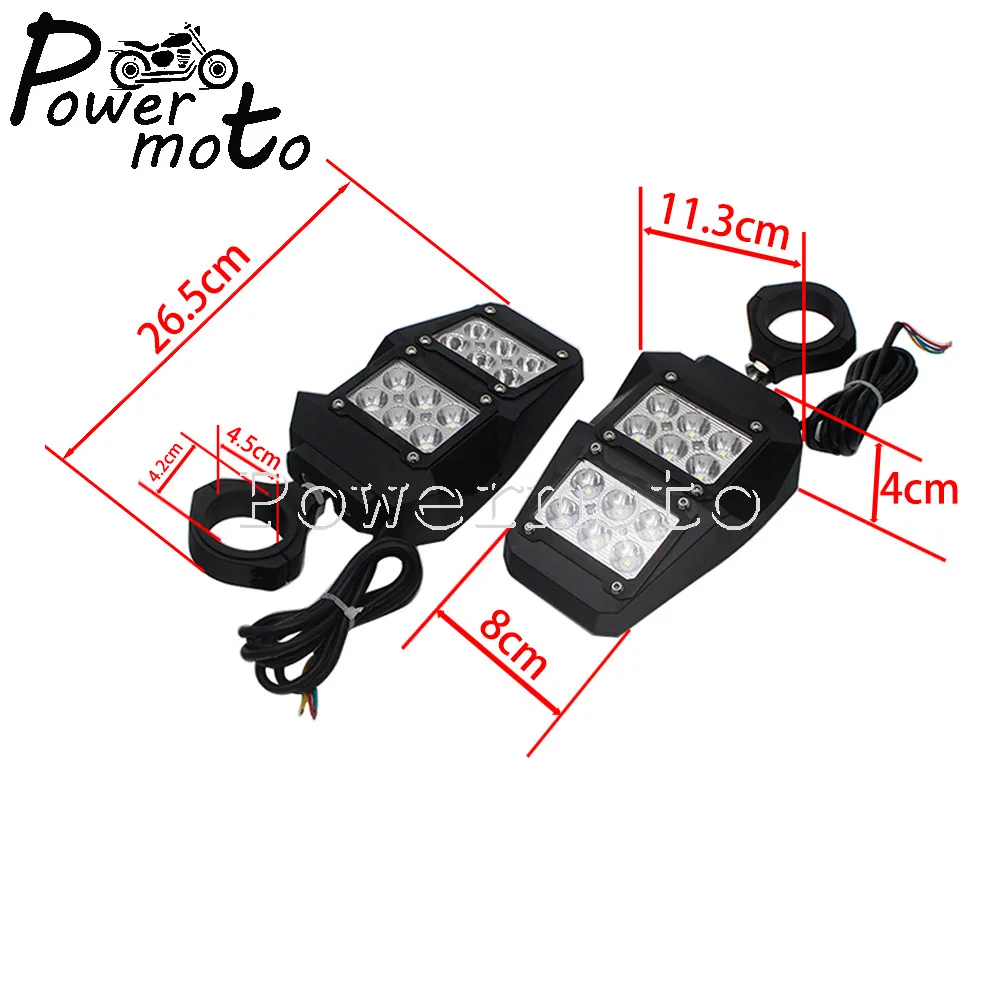 Moto 1.75 "UTV/ATV Posteriore Vista Laterale Specchi Per Polaris RZR 1000 XP S Yamaha Honda Con LED luce del punto del Lato Specchi Luce