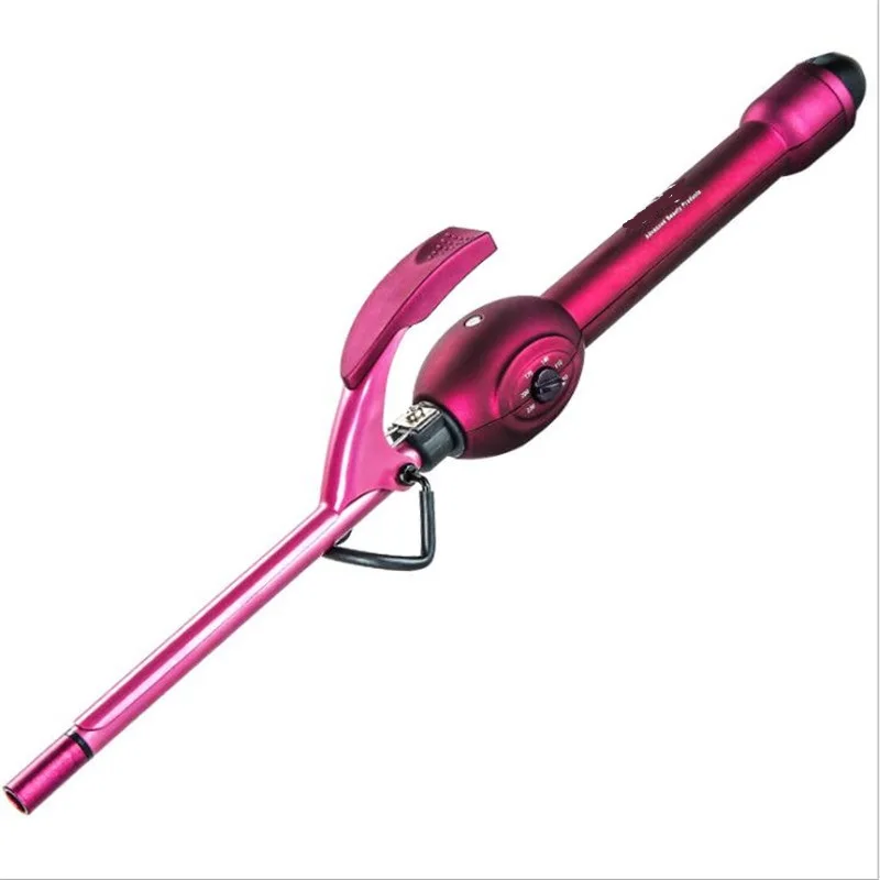 

Electric Men Short Hair Curling Iron Wand 9mm Tourmaline Ceramic Spiral Curler Waving Roller Man Style Tongs Deep Wave Curl Tool