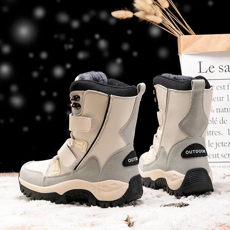 Fashion Snow Boots Women Platform Hiking Shoes 2021 Winter Waterproof Non Slip Ski Boots Ladies Plus Velvet Ankle Boot