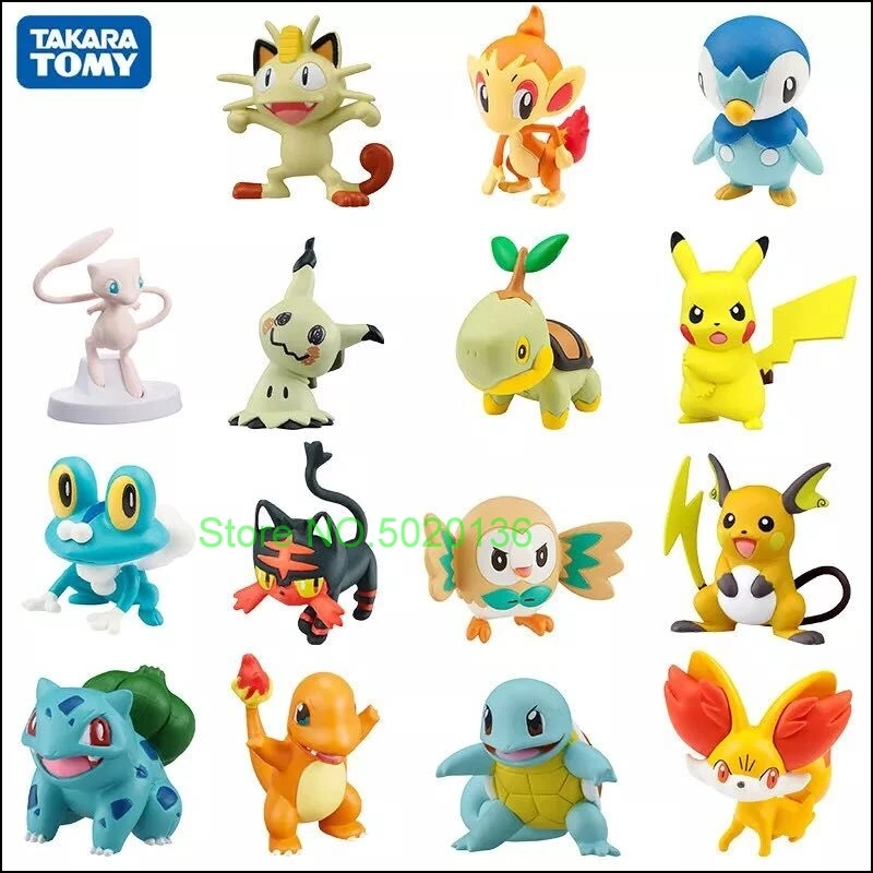 3.5 - 7 Cm Pokemon Pet Collection Pikachu Mewtwo Mew Groudon Charizard Venusaur Blastoise Anime Figures Doll Model Kids Toy