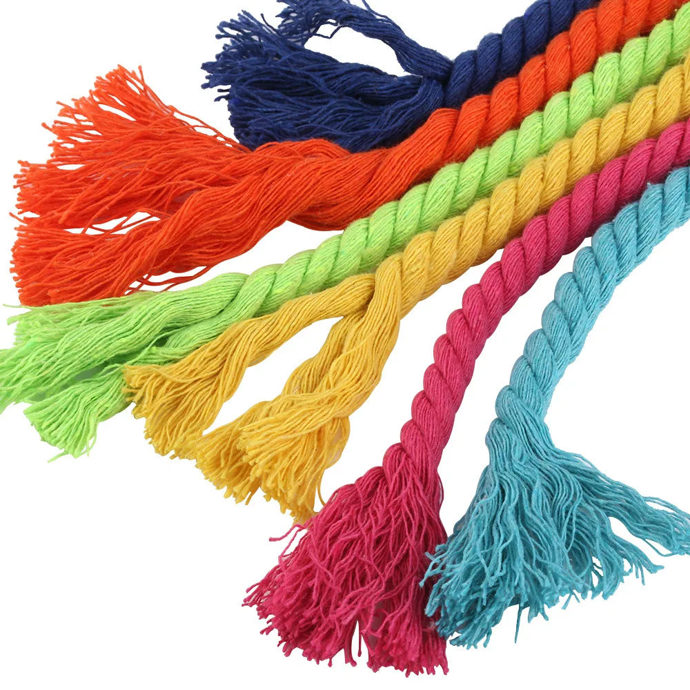 5Meters 8MM 3 Shares Twisted 100% Colorful Cotton Cords/Rope for Bag Home Decor DIY Textile Accessories