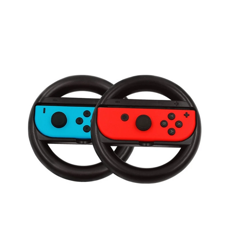 2Pcs Left Right Game Steering Wheel Controller Handle Holder Grip JoyCon Controller Gamepad For Nintendo Switch OLED Accessories