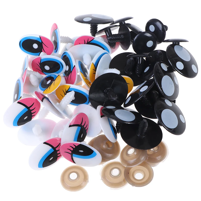 10 stücke DIY Puppe Cartoon Augen Sicherheit Augen für spielzeug Handgemachte Puppe Auge Kinder Puppen Stofftier Handwerk Puppen Zubehör