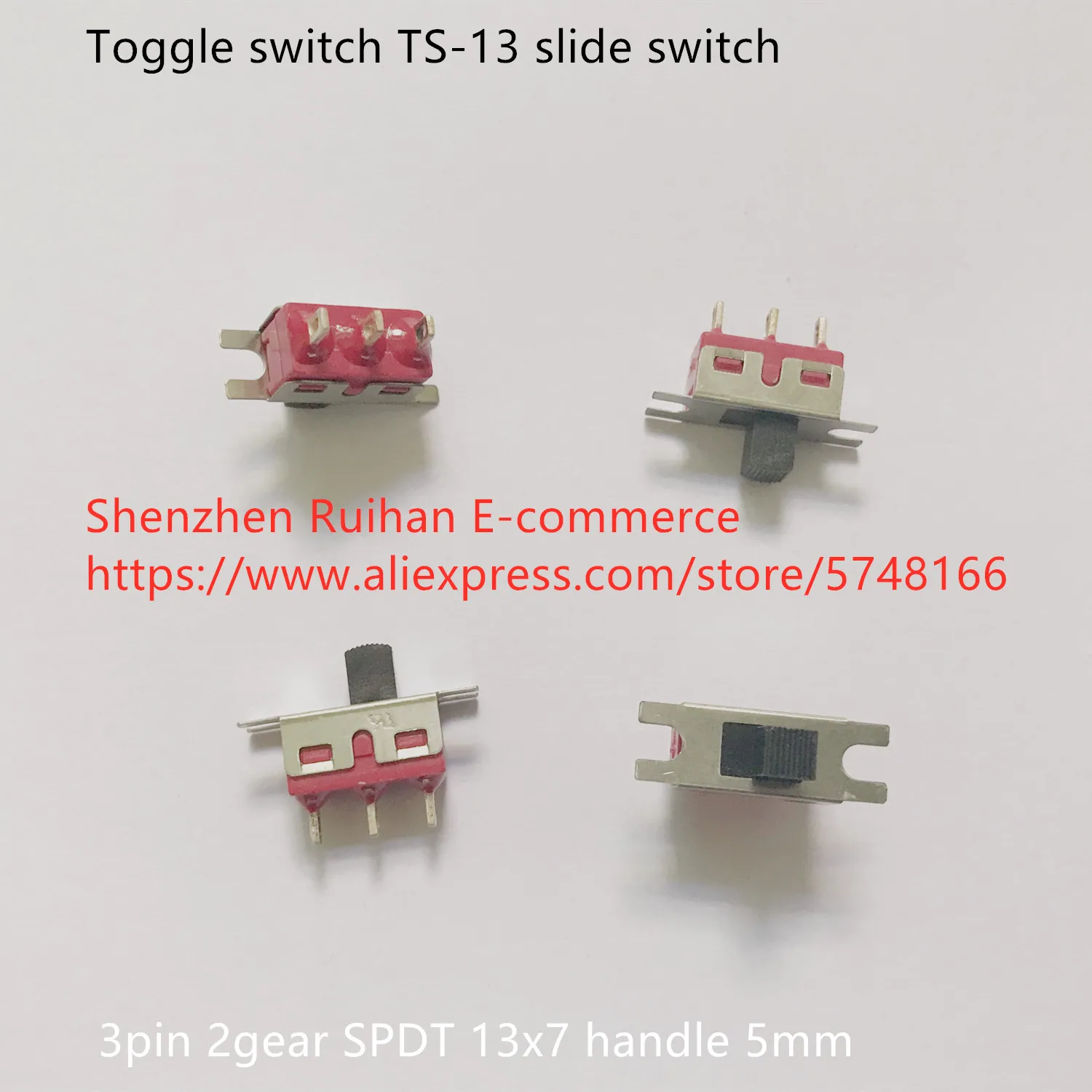 

Оригинальный новый 100% тумблер TS-13, ползунковый переключатель, 3 контакта, 2 шестерни SPDT, 13x7 мм, ручка 5 мм