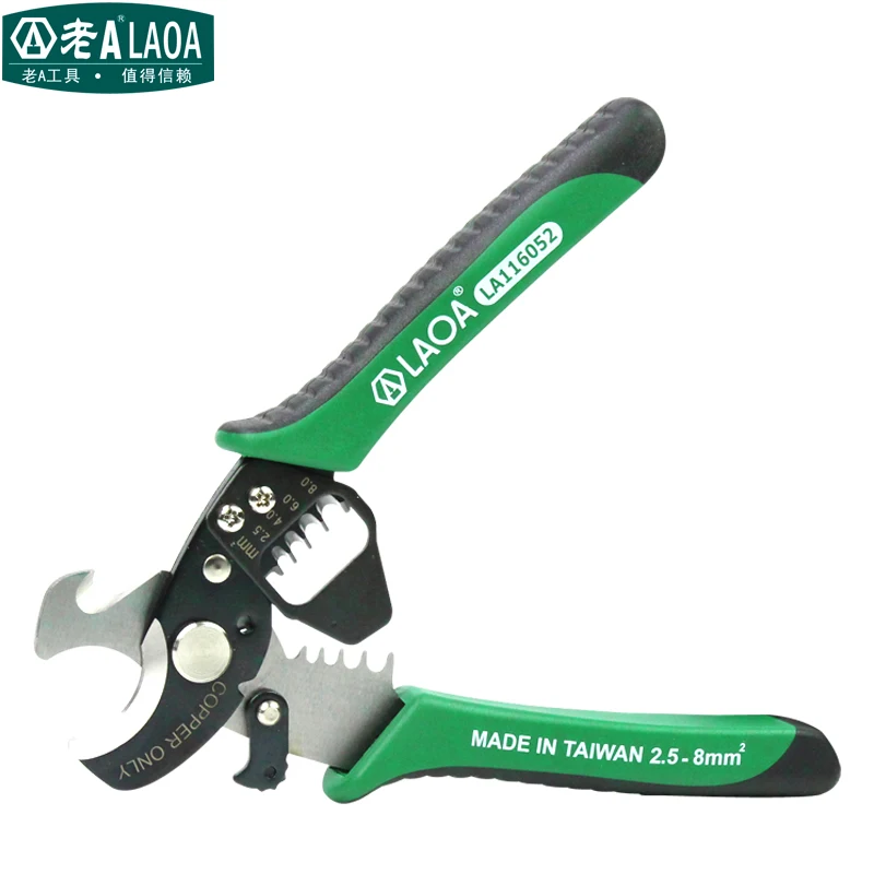 LAOA Cable Wire Stripper SK5 Material Multifunction Electrician Pliers Paring Wirescutting  Made in Taiwan