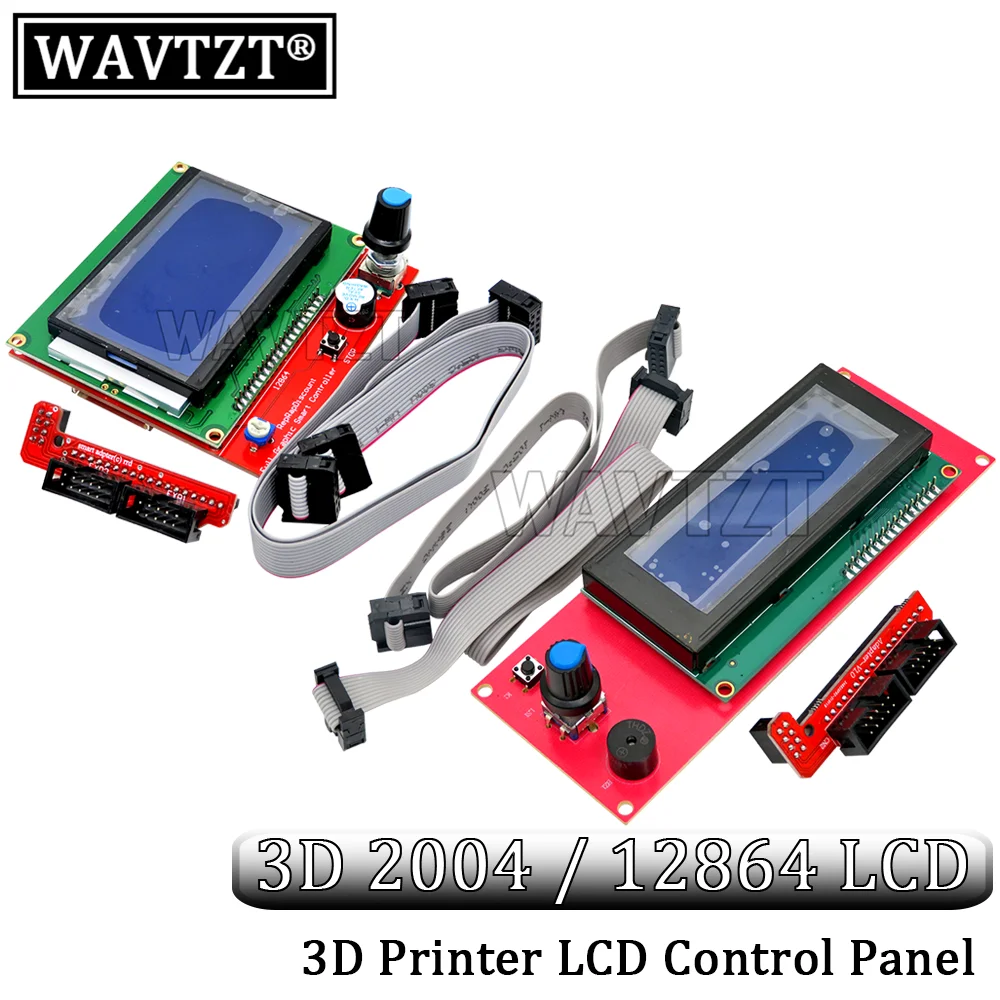 WAVTZT 3D 2004 LCD 12864 Display 3D Printer Reprap Smart Adapter Controller Reprap Ramps 1.4 1.6 Mega2560 board 2004LCD Control