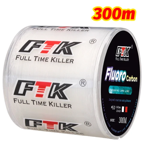 FTK Рыболовная леска с покрытием из углеродного волокна 300/500 м