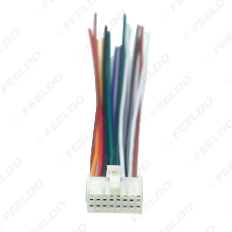 FEELDO Car Stereo Radio 16Pin Wire Harness For Mitsubishi Lancer/Ford Relevant Installing Audio Wiring Cable #AM5714