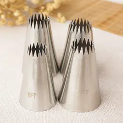 #6FT #7FT #8FT #9FT Large Size Open Star Piping Nozzle Cake Decorating Pastry Icing Tips Kitchen Cookies Tools Stainless Steel