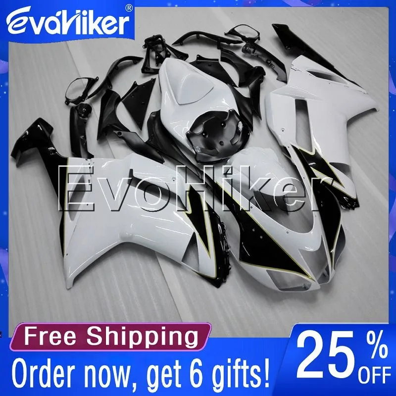 

Custom motorcycle cowl for ZX6R 2007-2008 white black ABS fairing Injection mold motorcycle bodywork kit+gifts