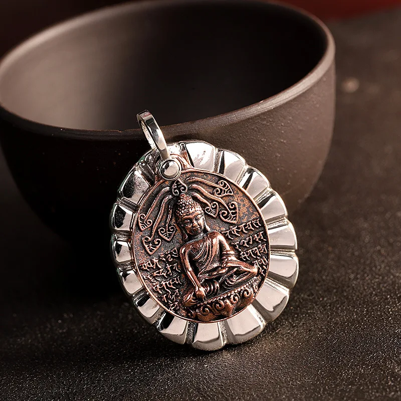 S925 Silver Jewelry Unisex Buddha Pendant