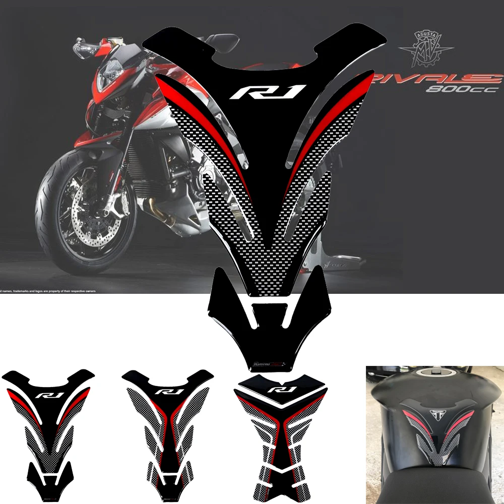 

3D Motorcycle Tank Pad Protector Decal Stickers Case for Yamaha R1 R1M YZF-R1 Tank