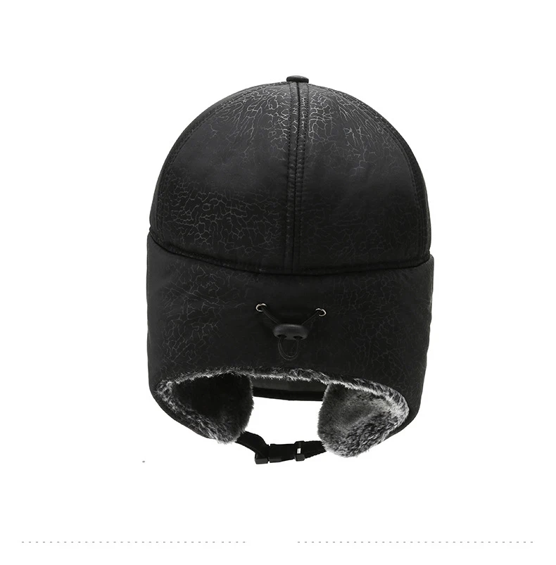 Nieuwe Mode Winter Thermische Bomber Hoed Mannen Gezicht Oor Bescherming Winddicht Warm Outdoor Ski Cap Plus Fluwelen Dikker Vader Hoeden a195