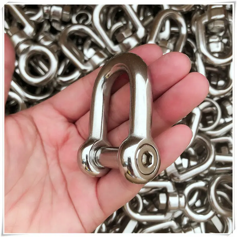 HQ CT01 Stainless Steel 304 High Tensile M5-M20 HEX Socket Countersunk Pin Dee Type Anchor Shackle