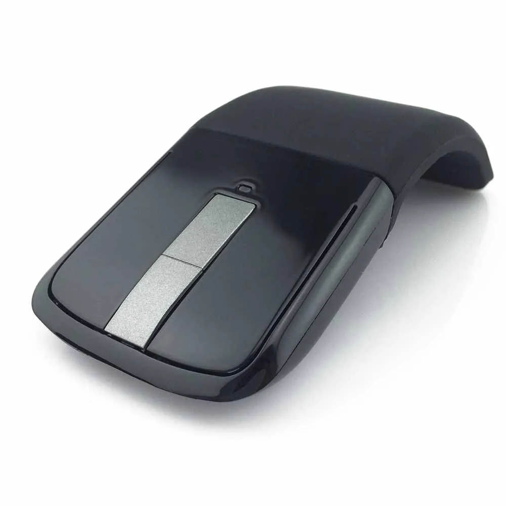 CHYI Bluetooth Foldable Wireless Computer Mouse Ergonomic Optical Mause Arc Touch 3D Folding PC Slim Mice For Microsoft Laptop