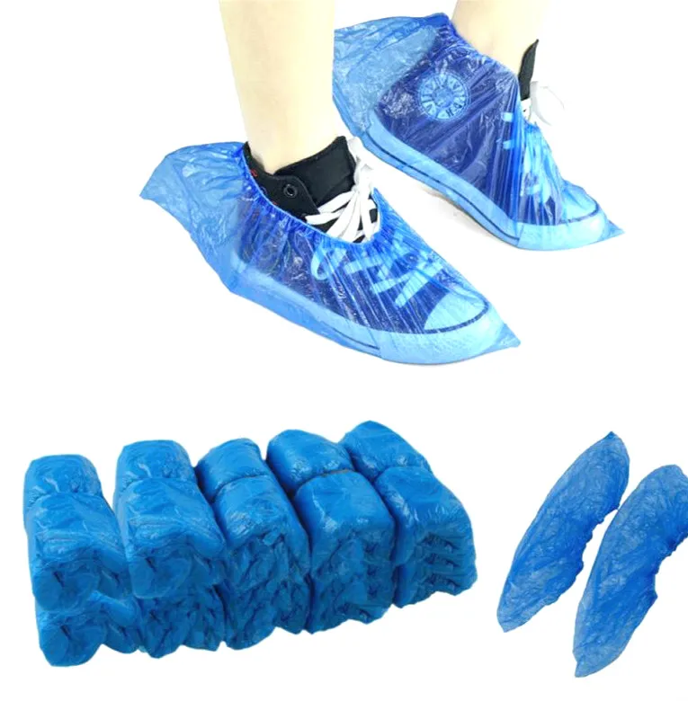 100 Pcs Plastic Disposal Shoe Cover Disposable Boot Shoe Covers Waterproof Fast Delivery.