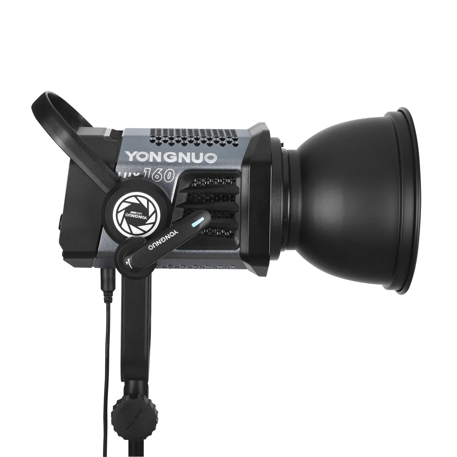 Yongnuo-lâmpada led lux160 para área externa, 180w, cob, luz para estúdio, com adaptador de energia softbox, para filmes, vlog