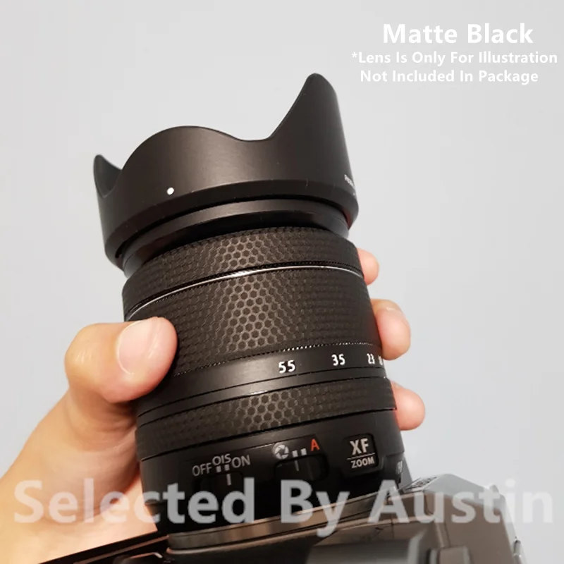 Película do envoltório da etiqueta da pele do decalque da lente para fuji XF18-55 F2.8-4 r ois protetor anti-risco capa do envoltório do revestimento caso
