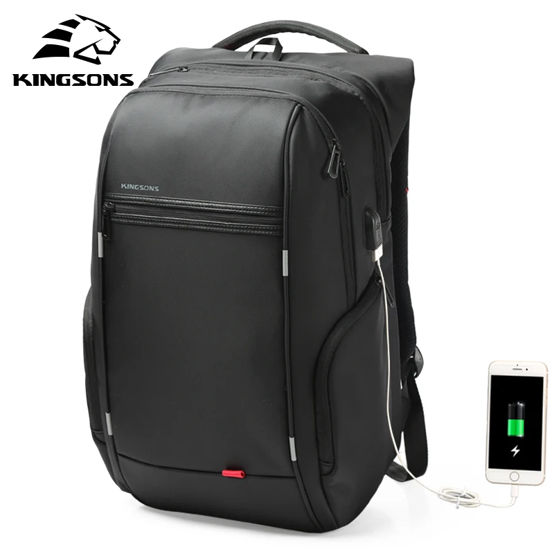 Kingsons Men Women Backpack Waterproof School Backpack for Boys Girls 15,17 Male Mochila Laptop Backpack 15.6,17.3 inch 2023