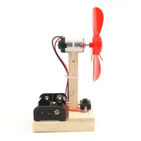 풍력 발전기 DIY 전기 팬 모델 과학 장난감, 물리학 실험 조립 장난감, 학생, 어린이 IQ 훈련 장난감