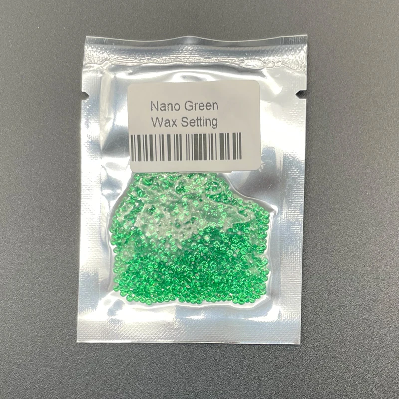 500pcs/lot 0.9~3.0mm Round Brilliant Cut Nano Green Stone 5A Synthetic Red Corundum Wax Setting #113 Blue Stone For Jewelry DIY