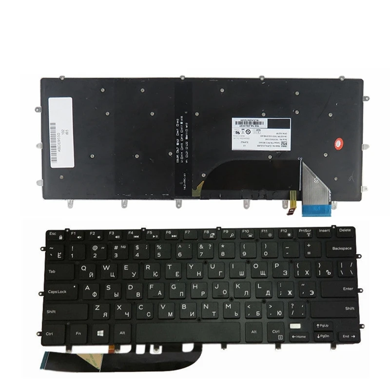 

New Backlit Keyboard For DELL XPS 15 9550 9560 5510 M5510 RU Russian DLM14L23SUJ442 0HPHGJ BLACK without frame backlight