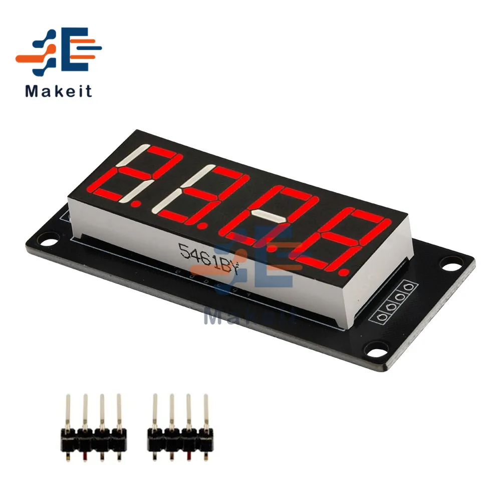 TM1637 LED-Modul – 4-stellig, 7-Segment, 0,36 Zoll, 5 V, Rot/Gelb/Blau/Grün