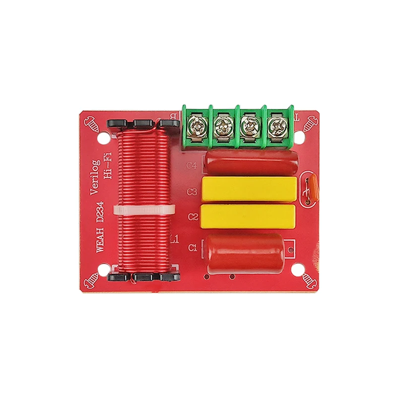 80W 2 Way Treble Bass Speaker Crossover Hifi Sound Quality Improvement Tool for Below 6inch Speaker 4-8ohm