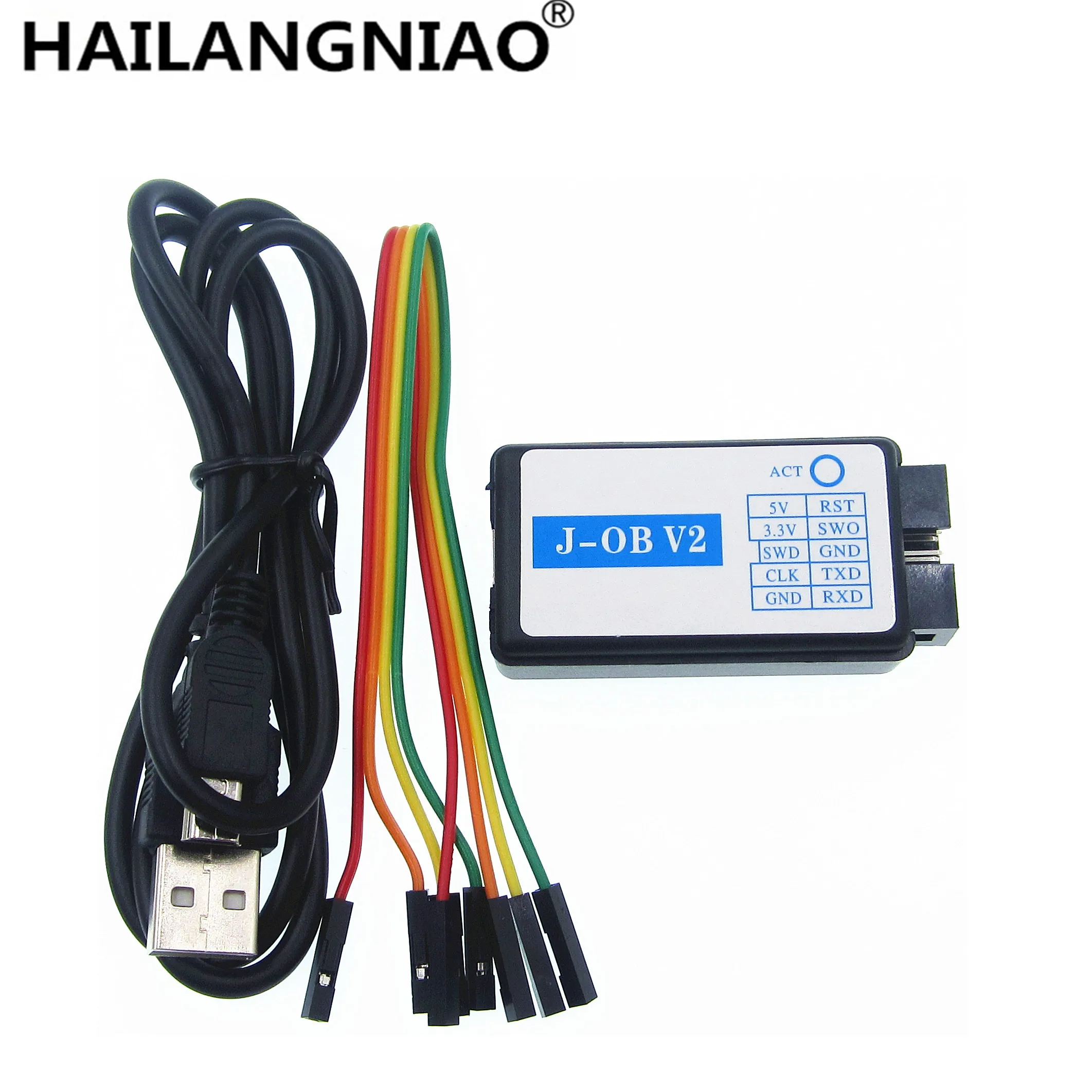 for J-Link OB  ARM Emulator Debugger Programmer Downloader for Replace V8 SWD M74 with Micro USB Cable J-Link OB V2/ J-OB V2