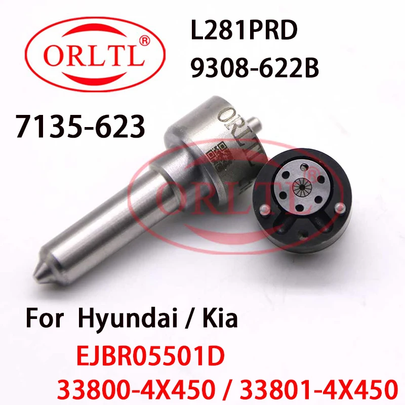 

ORLTL 7135-623 Injector Nozzle Repair Kits L281PBD and 9308-622B Group Valve For Hyundai/KIA EJBR05501D(33800-4X450 33801-4X450)