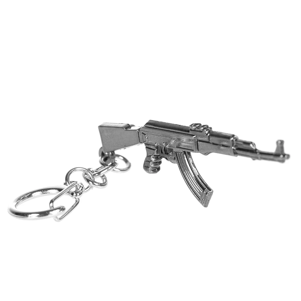 Hot Game Keychain Jewelry Weapon Mini Gun Model Metal Pendant Key Chain Fashion Bag Car Key Holders Gift For Kids Men Key Ring