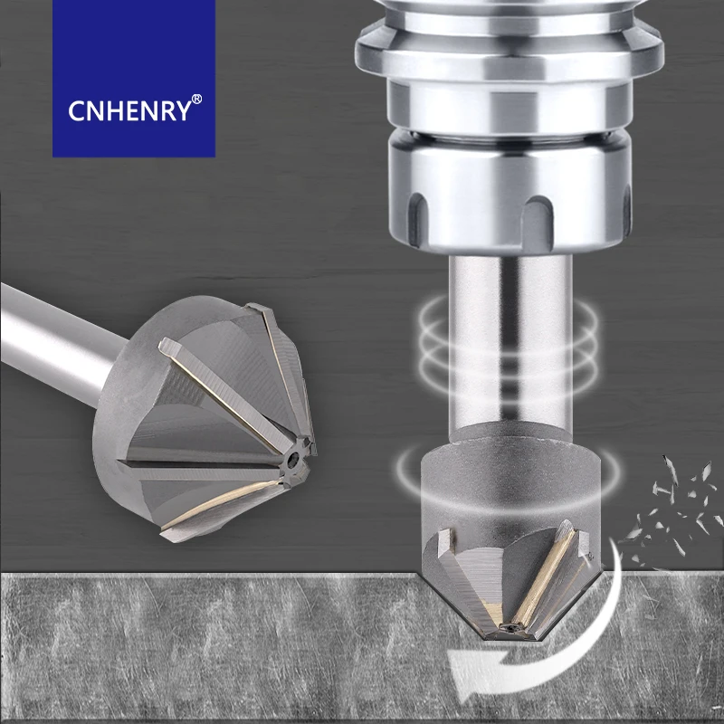 Straight Shank YG8 Alloy Chamfering Cutter 90 Degrees Chamfer End Mill Cutter Chamfering Countersink Drill Bit