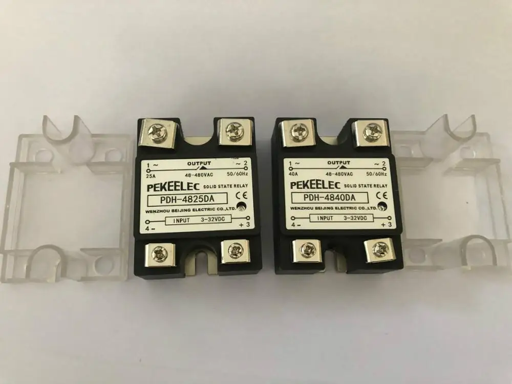 Single Phase Solid State Relay PDH-4825DA SSR-25DA / PDH-4840DA SSR-40DA DC To AC 3-32VDC Input 24-380VAC Output