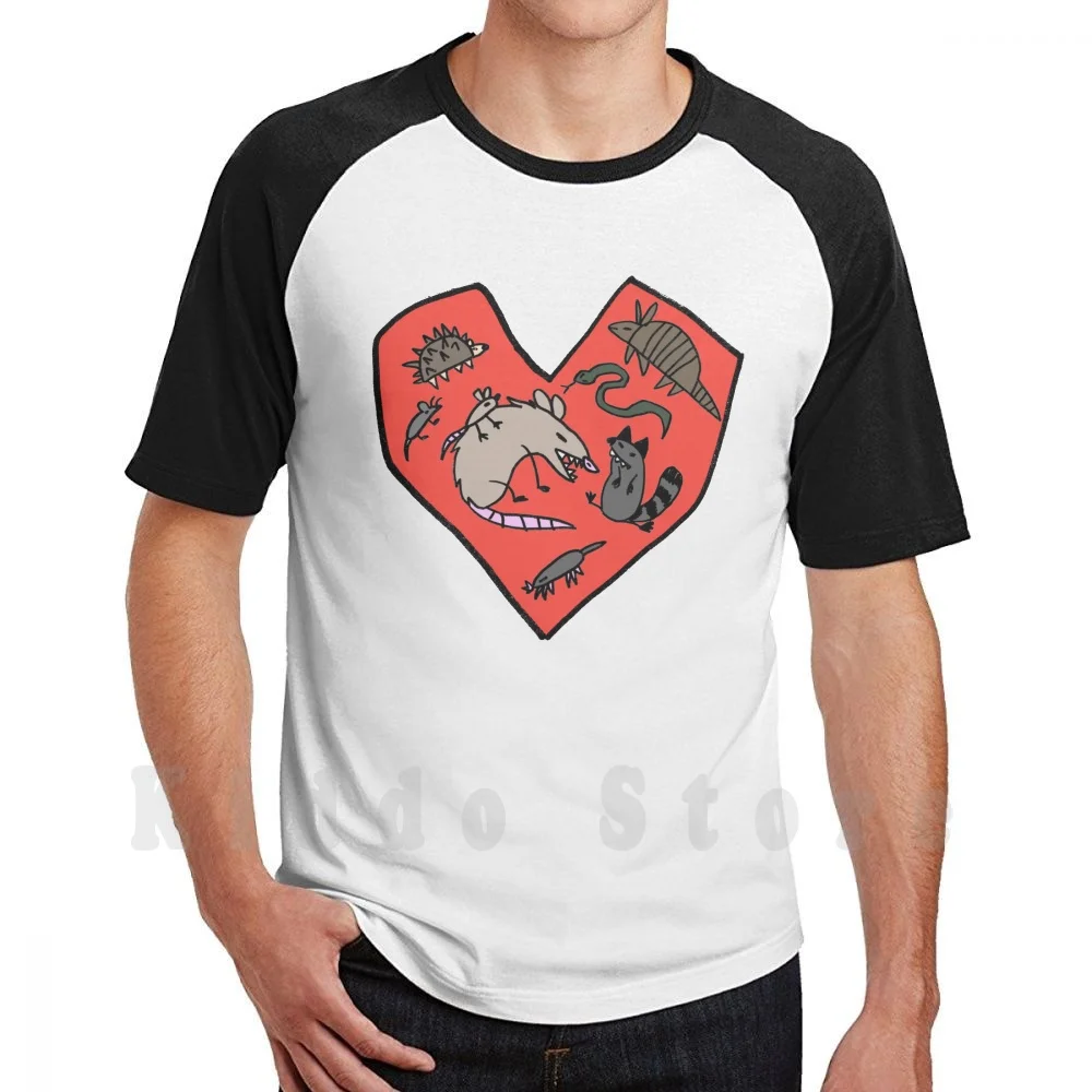Varmints T Shirt Cotton Men DIY Print Cool Tee Opossum Possum Armadillo Raccoon Snake Outdoor Animals Varmint Hedgehog