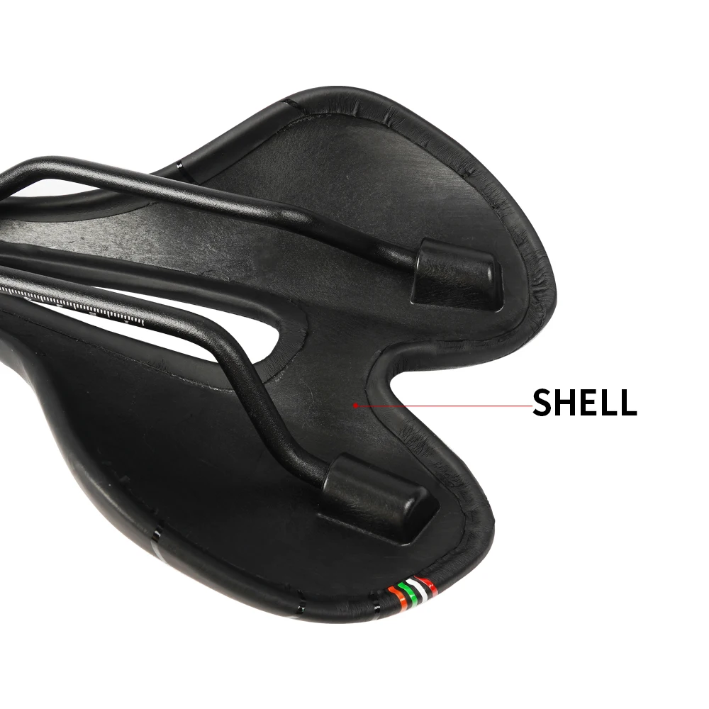 TOSEEK TS100 Plastic/Pvc Bicycle Saddle Breathable Leather Black Mtb Saddle Bicycle Accessories Comfort Type Bike Seat For Men