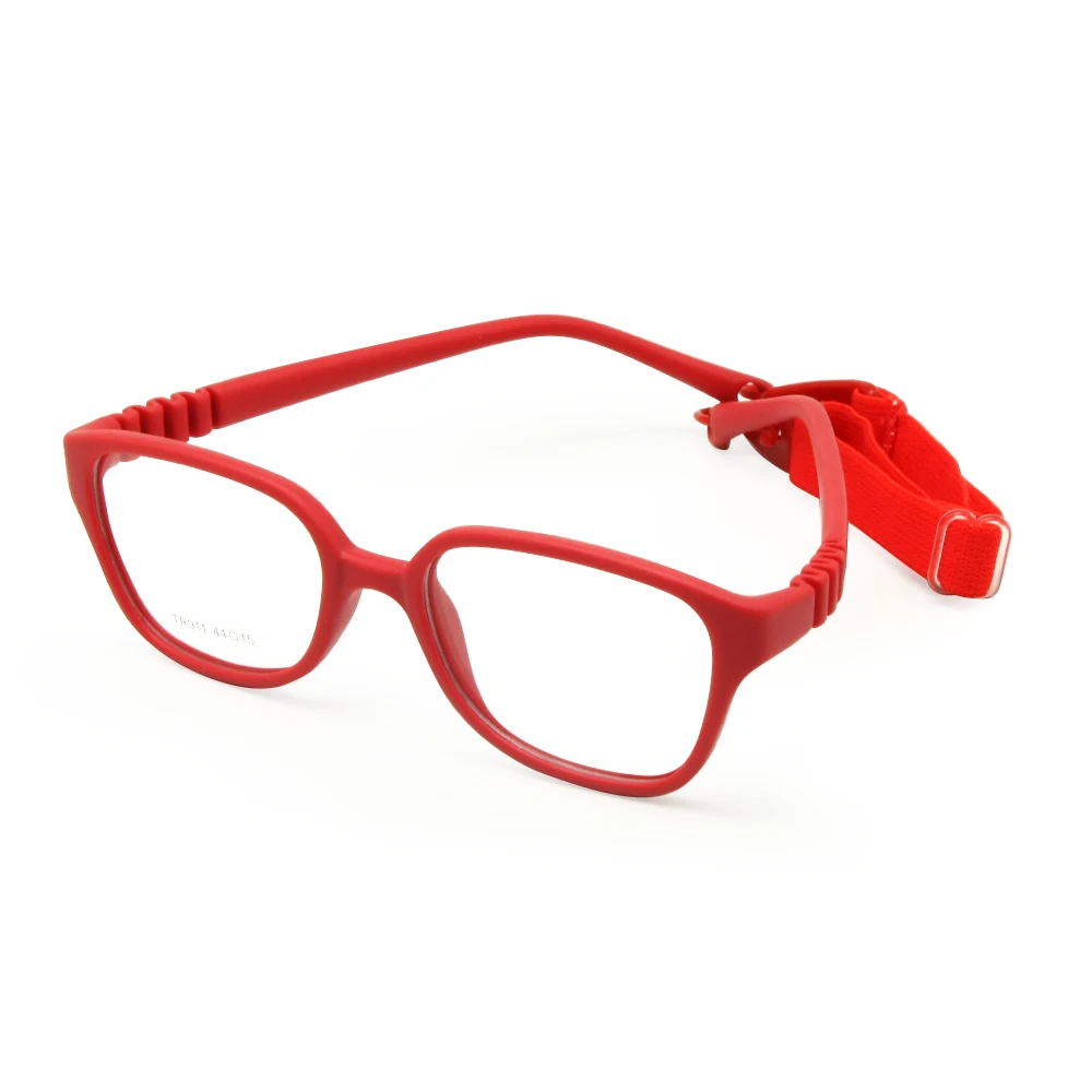 Kids Glasses Frame with Strap Size 44/15, Bendable Optical Children Glasses for Boys & Girls,One-piece No Screw 3-5Y