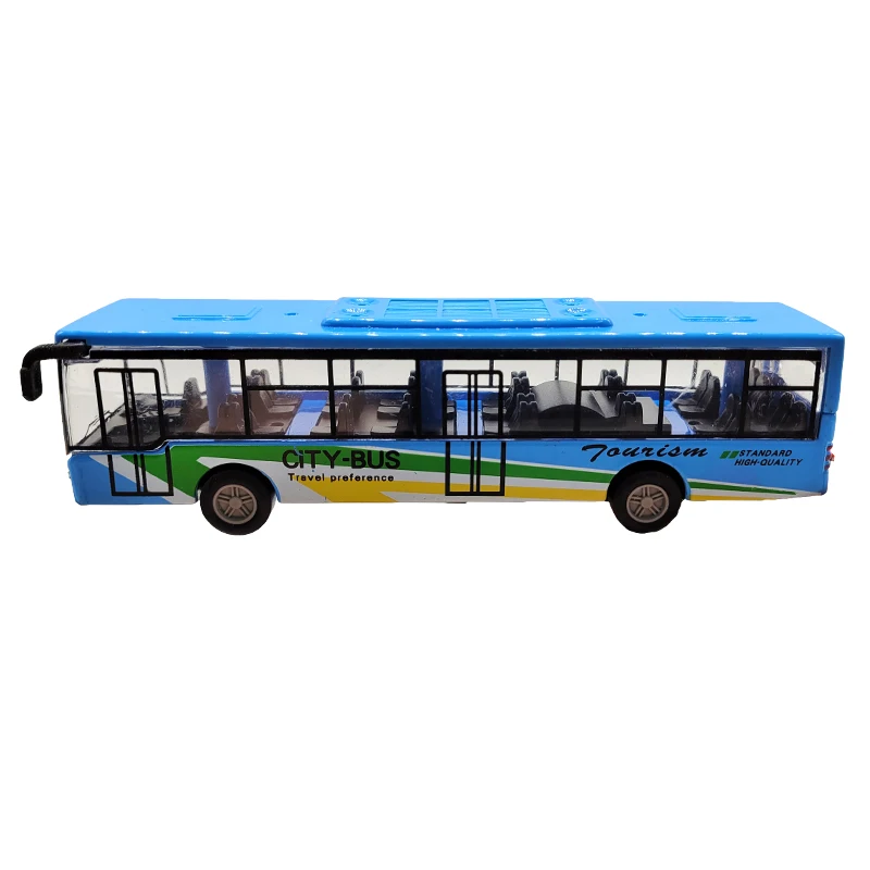 1/50 Scale Model City Bus Miniature Airport School Bus without Lamp for Architectural Building Street Landscape Layout Diorama