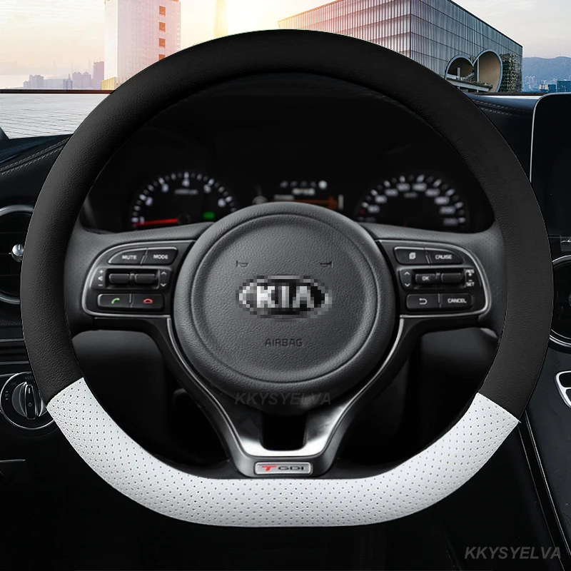 

D Type Car Steering Wheel Cover Wrap For Kia Proceed Ceed GT Stonic 2017 2018 2019 2020 2021 Picanto X-line Morning