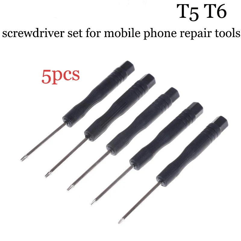 5 pcs smart watch accessories T5 T6 precision stainless steel Torx screwdriver set for mobile phone repair tools