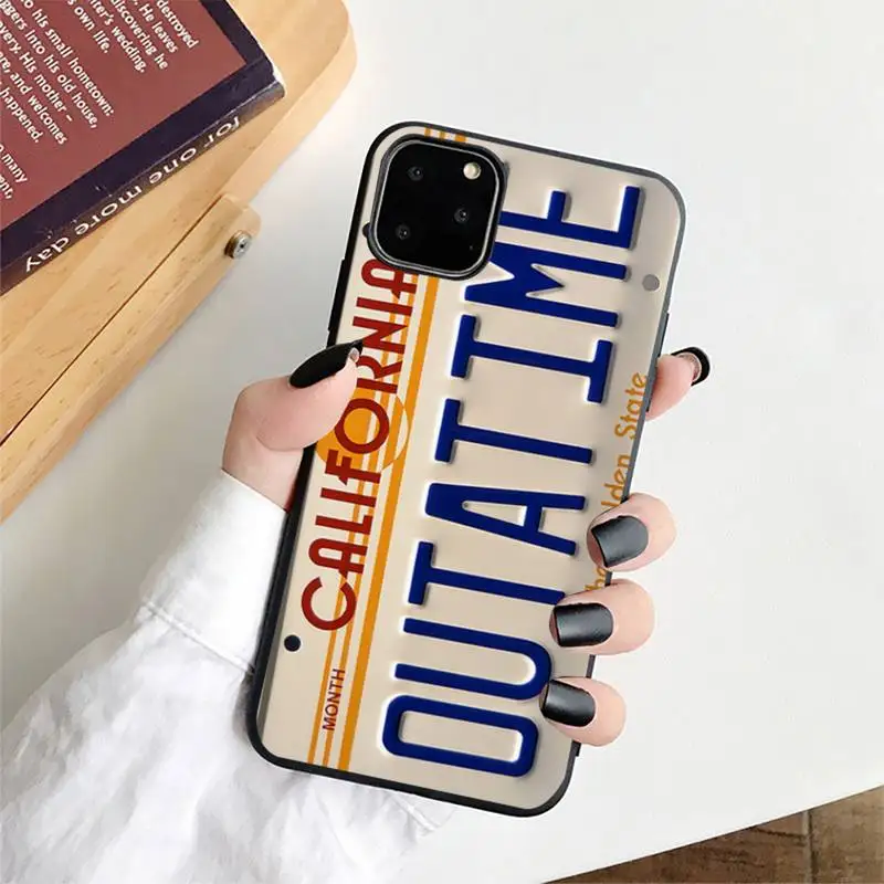 Back To The Future Time Machine Phone Case for iphone 13 8 7 6 6S Plus X 5S SE 2020 XR 11 12 pro XS MAX