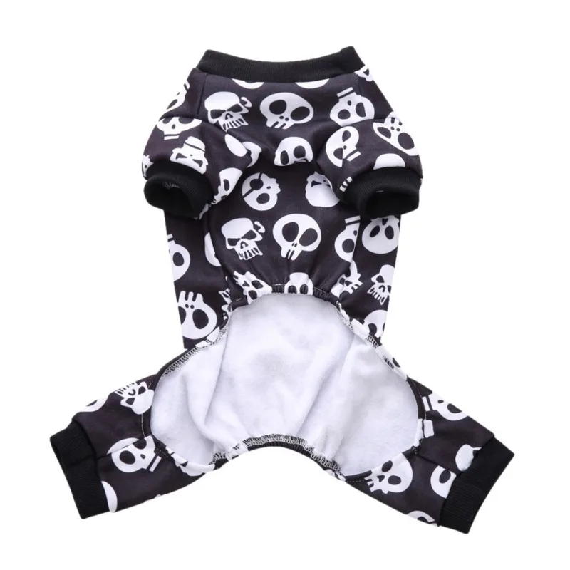 Dog Clothes for Pet Cat Dog Jumpsuits Halloween Clothes for Dogs Coat Jackets Skeleton 4 Legged Pajamas Pet Clothing Chihuahua